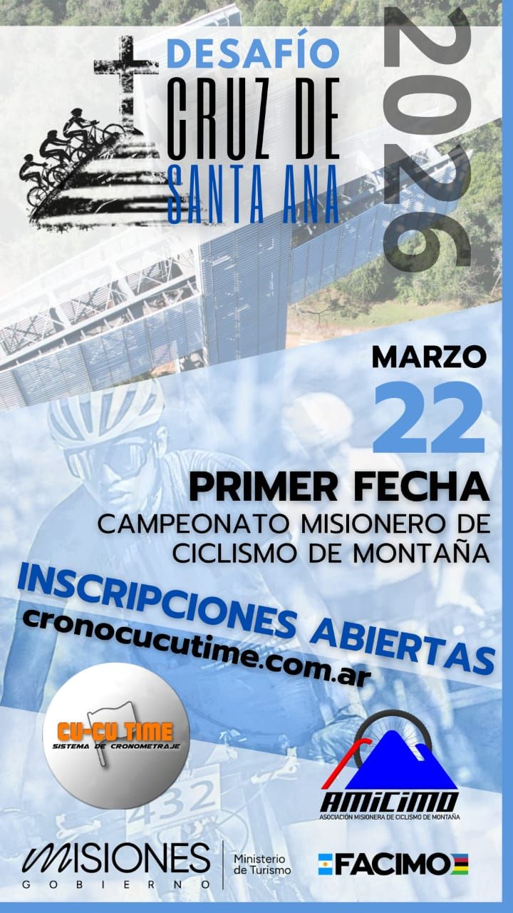 Flyer Desafío Cruz de Santa Ana 1ra Campeonato Misionero 2026